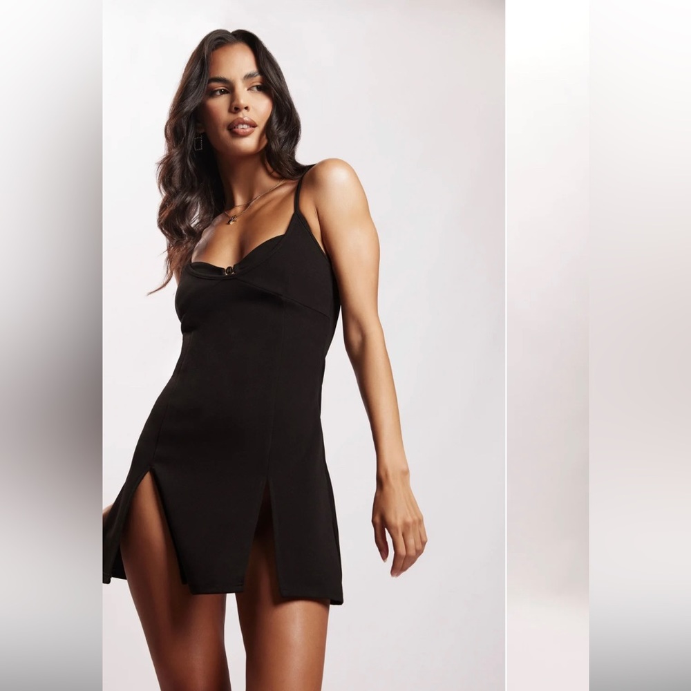 COPY - Meshki Lex two tone Mini Dress Black